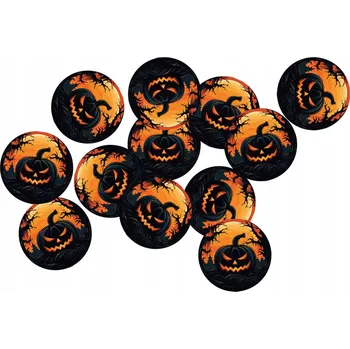 Party dekorace Papírová dekorace Temná Dýně 12ks Halloween