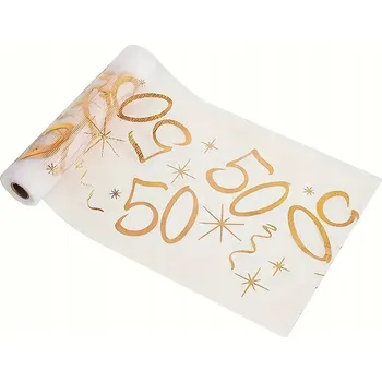 ubrus Dekorace běhoun na stůl k 50. narozeninám oslava 5 m