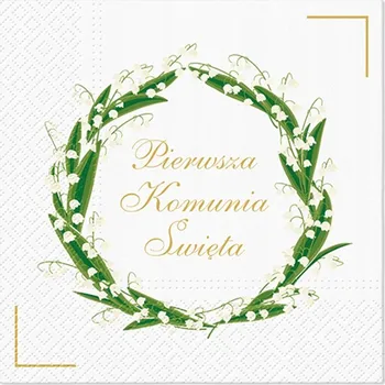 Papírový ubrousek První Svaté Přijímání ubrousky z hedvábného papíru na jedno použití Paw eko 33x33cm 20ks