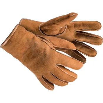 Rukavice Fellhof Semišové unisex prstové rukavice Barva: hnědá, Velikost: 7 (dámská velikost)