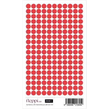samolepka Fleppi Color coding kolekce | červená – kolečka