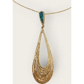 Souprava šperků Tina Kotsoni Náhrdelník Geoda Barva: Bleděmodrá