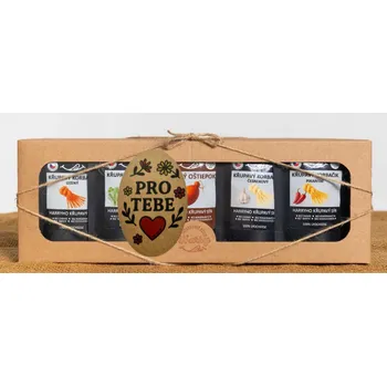 Dárková krabička Křupavý sýr Dárková sada 5 druhů lyo korbáčiků od Bači pro Tebe (Křupavý sýr Dárková sada 5 druhů lyo korbáčiků od Bači pro Tebe)
