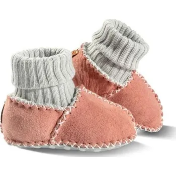 Capáčky Fellhof Semišové capáčky, uvnitř 100% jehněčí vlna merino Barva: růžová, Velikost: 20 (12-18 měsíců)