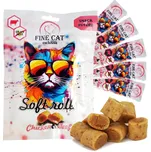 FINE CAT Exclusive Soft Roll svačinka pro kočky kuře a hovězí 5x10 g