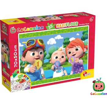 Hračka pro nejmenší Lisciani Puzzle Maxi 35 čísla 2v1 70x50 cm CoComelon