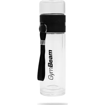 GymBeam Glass Infuser Bottle 400 ml černá