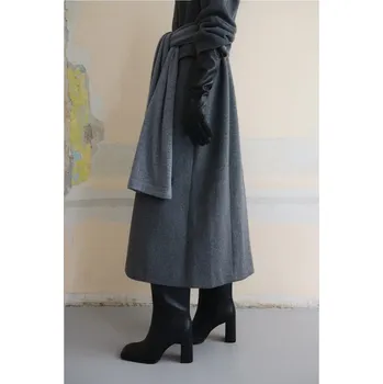 Dámské kozačky Kožené kozačky Answear.LAB černá barva, na podpatku LT2636-1502-2 99X, EUR 40