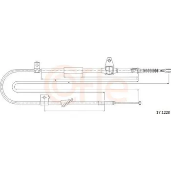 Auto-moto Lanovod parkovací brzdy COFLE 17.1228