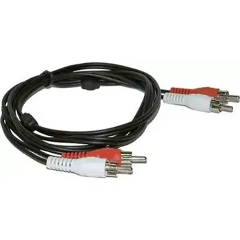 Audio kabel MicroConnect Stereo kabel 2x RCA (M) - 2x RCA (M) 10m černá (AUDCC10)