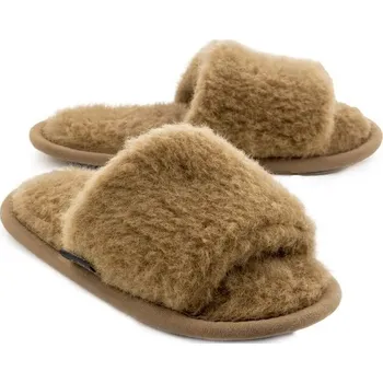 Dámská obuv MERINO SVĚT Pantofle z velbloudí a ovčí vlny hnědá 43/44