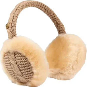 Čepice Fellhof Šik klapky na uši pro ženy z jehněčí merino vlny Barva: béžová