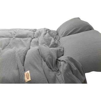 Povlečení Mušelínové povlečení tmavě šedé premium 140x200 + 70x90 cm