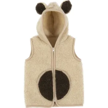 Kojenecká bunda Dětská vesta MEDVÍDEK z velbloudí a ovčí vlny Velikost: 110