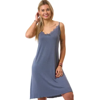 Dámské noční prádlo Dámská noční košilka tmavě šedá s puntíky pro plnoštíhlé 2XL-5XL - jemná 1D1717 šedá 2xl
