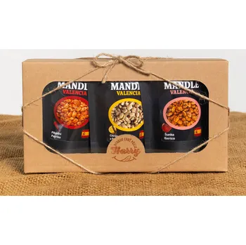 Dárková krabička Dárková sada Španělských mandlí mix citron+šunka Iberico+paprika
