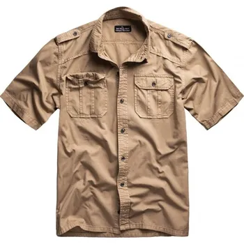 Pánská košile SURPLUS Košile M65 BASIC s krátkým rukávem KHAKI XL KHAKI - PÍSKOVÁ