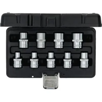 Gola hlavice KS Tools Souprava nástrčných ořechů s profilem Torx-E 1/2", 9dílná, E10–E24 911.4410