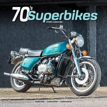 Kalendář Avonside Publishing Nástěnný kalendář 70'S Superbikes 2026