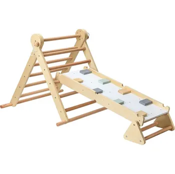 prolézačka Montessori Piklerové trojúhelník 3v1 OPRIN přírodní