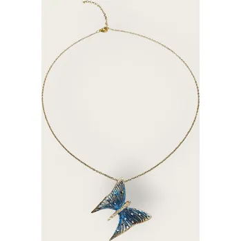 Souprava šperků Tina Kotsoni Náhrdelník Motýl Barva: Modrá