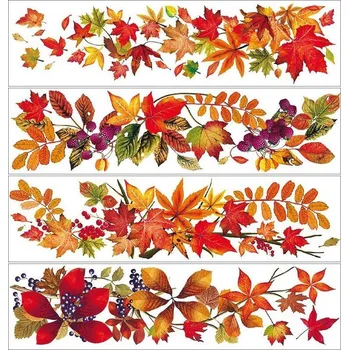 Okenní dekorace Anděl Přerov Okenní fólie pruh 64 x 15 cm podzimní listí typ 4