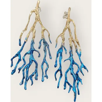 Souprava šperků Tina Kotsoni Náušnice Korál Barva: Modrá