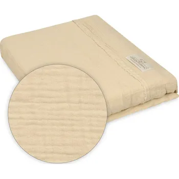 Povlečení Mušelínové povlečení dětské béžové 135x100 cm, 40x60 cm