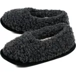 Vlněné bačkory z merino ovčí vlny, černé Velikost: 45/46