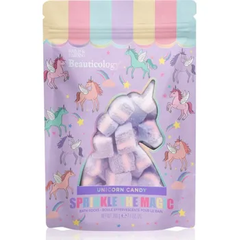 Koupelová pěna Baylis & Harding Beauticology Unicorn šumivá kostka do koupele vůně Unicorn Candy 200 g