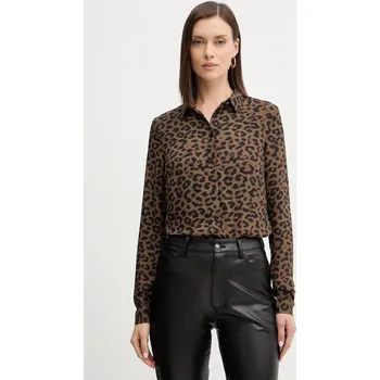 Dámská košile Košile Guess NEW CLOUIS W5BH73.WGLA2 hnědá 89X, vel. M