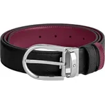MONTBLANC - Soft Grain Ruby black 35 mm reversible - Pánský oboustranný opasek