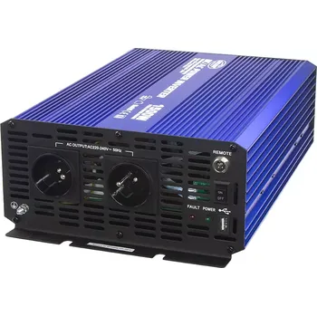 Sinusový měnič napětí z 12-24/230V + USB, 1500W