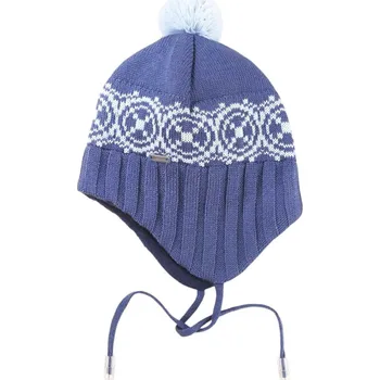 Čepice Kama Merino čepice se zavazováním podšitá fleecem Barva: Modrá, Obvod hlavy: 38-42 cm