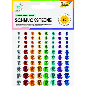 Folia Bringmann Ozdobné kamínky samolepicí - 80 ks - výběr barev Barva: Klasický mix