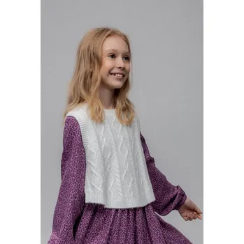 Chlapecká vesta Dětská vesta s příměsí vlny Coccodrillo ZC5172801WGJ béžová 01X, vel. 140