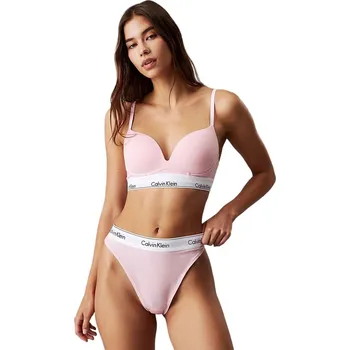 Kalhotky Dámské kalhotky CALVIN KLEIN-HIGH LEG TANGA Růžová M