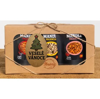 Dárková krabička Dárková sada Španělských mandlí mix citron+šunka Iberico+paprika