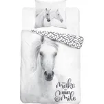 Povlečení pro mládež KŮŇ Bílý 140x200