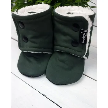 Capáčky Zimní capáčky s beránkem - Olive 18 - 24M