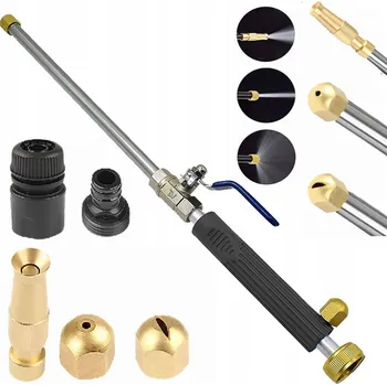 Zahradní hadice PISTOLETOVÁ STŘÍKACÍ TYČ 49,5 CM S VODNÍ TRYSKOU PRO ZAHRADNÍ HADICI 1/2" 3/4" + 3 TRYSKY