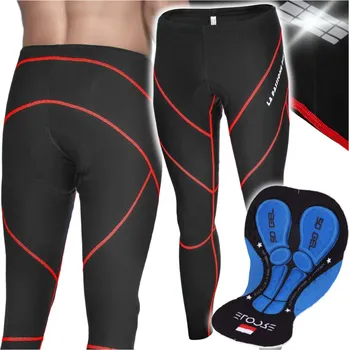 Cyklistické kalhoty Cyklistické kalhoty dlouhé Ercole 3XL černé