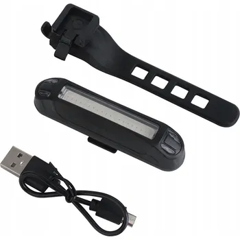 Cyklosvítilna Zadní LED světlo na kolo, voděodolné, USB - VÝKONNÉ