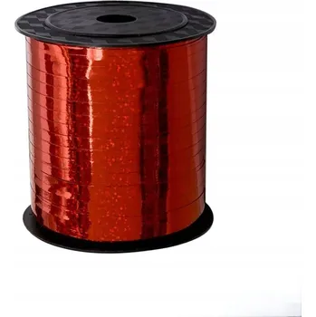 Stuha Červená holografická vázací stuha na balónky na HEL 225 m