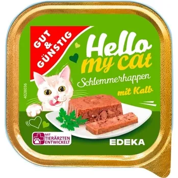 Krmivo pro kočku Gut & Günstig paštika pro kočky 100 g s telecím masem (Dovoz: Německo)