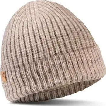 Čepice Fellhof Prodyšná, antibakteriální čepice pro děti ze 100% merino vlny Barva: béžová, Velikost: 54/56