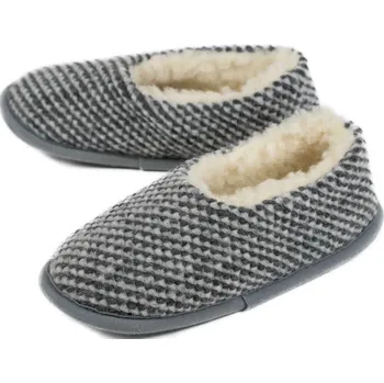 Dámské pantofle WN Vlněné bačkory z merino ovčí vlny šedé 39/40