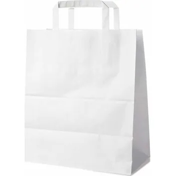 Dárková taška Papírová taška bílá 26+14 x 32 cm