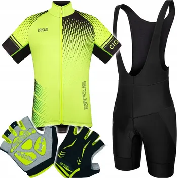 Cyklistické kalhoty Pánský cyklistický oblek vel L Tričko Kraťasy Cyklistické s vložkou Rukavice