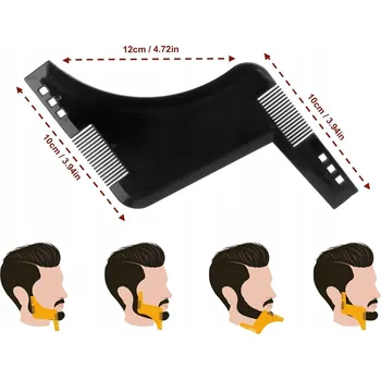 ŠABLONA HŘEBEN PRO PÉČI O VOUSY A STRNIŠTĚ DOMA VÝUKA FADE STYLINGU